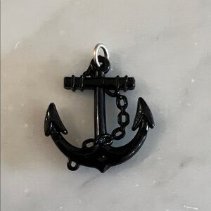 Antique Black Nautical Anchor Charm